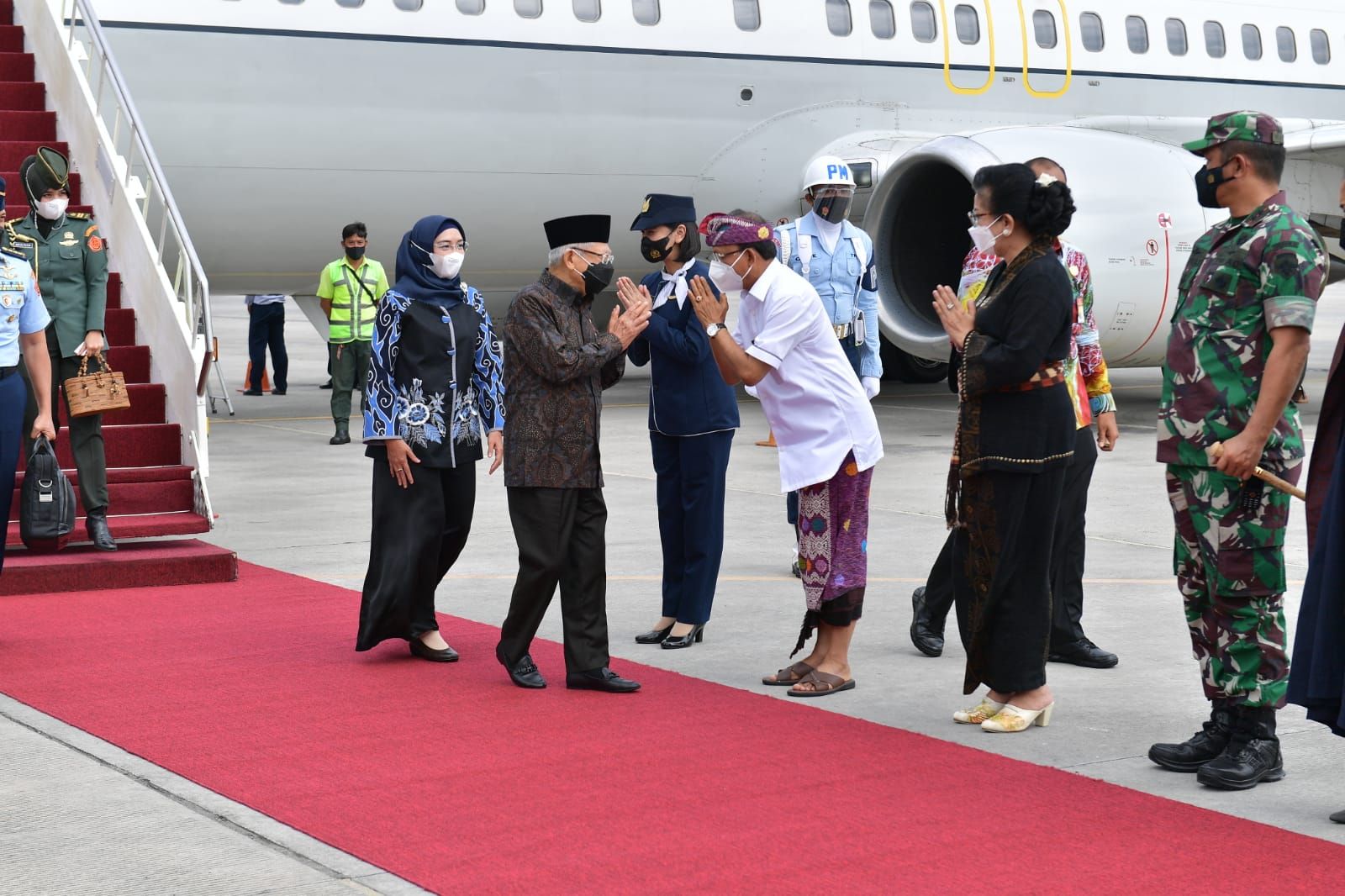 podiumnews.com-Tiba di Bali, Wapres Tutup Rapimnas Kadin 2021